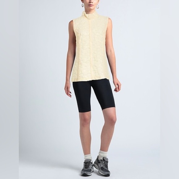 NWT Marni 3D Floral Turtleneck Sleeveless Top Pale Yellow IT 40 (US 4) - Picture 3 of 14